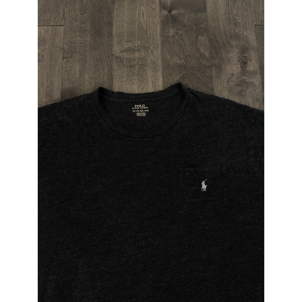 Polo Ralph Lauren Mens 3XLT Dark Grey Crew Neck T-Shirt Pony Short Sleeve Pocket